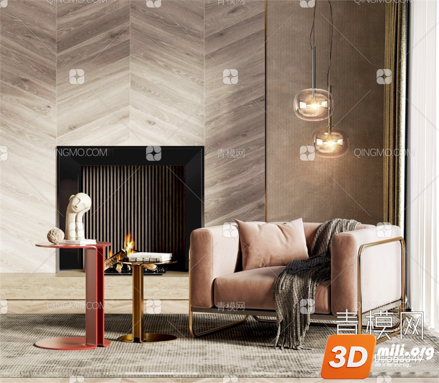 Origami Curved Armchair